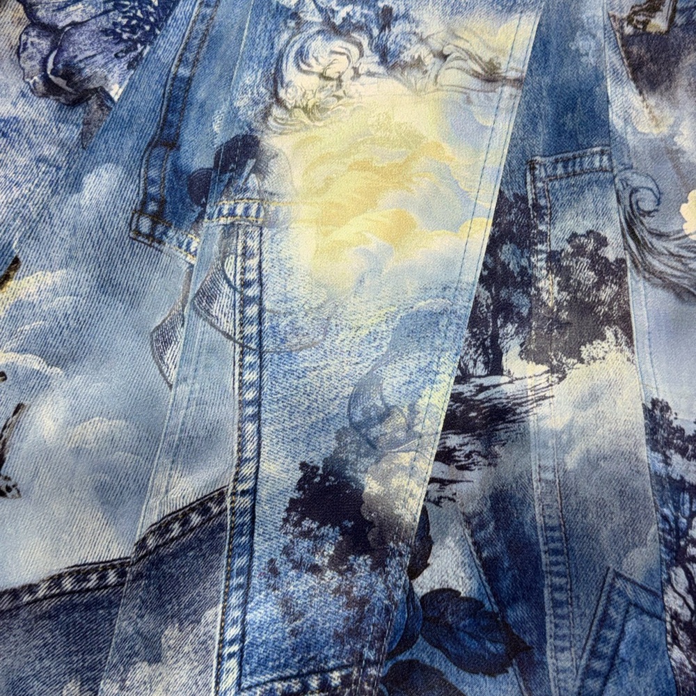 Anthropologie Blue Floral-Print Backless Midi Dress - Picture 12 of 13